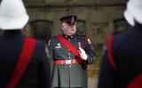 2014 Memorial Service - Officers standing at attention