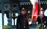 2013 Memorial Service - Officers with guns and flags at attention