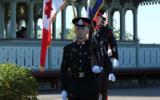 2013 Memorial Service - Officers with guns and flags at attention (1)