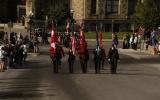 2014 Memorial Service - Officers with flags standing at attention (6)