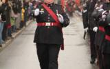 2012 Memorial Service - Senior Officer marching in front of onlookers
