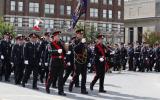 2014 Memorial Service - Officers with guns marching to memorial service
