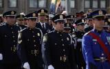 2014 Memorial Service - Officers standing at attention at memorial service
