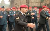 2012 Memorial Service - Officers with red berets heading to memorial service