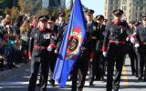 2013 Memorial Service - Officers with flags marching to memorial service (2)