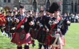 2013 Memorial Service - Bagpipers marching and performing (9)
