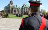 2013 Memorial Service - Officers standing at attention