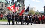 2013 Memorial Service - Officers with flags marching to memorial service (11)