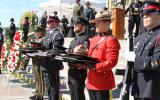 2013 Memorial Service - Officers presenting memorial items at attention (5)