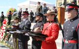 2013 Memorial Service - Officers presenting memorial items at attention (6)