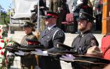 2013 Memorial Service - Officers presenting memorial items at attention (8)