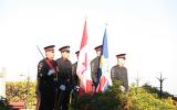 2013 Memorial Service - Officers with flags standing at attention