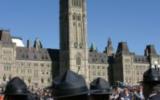 2004 Memorial Service - Police officers at memorial ceremony in front of Parliament Building